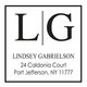 Modern Initials Square Address Labels Image 2 of 2